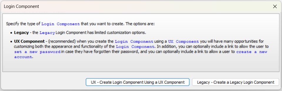 Adding a JSON Form Login Component, step 2.